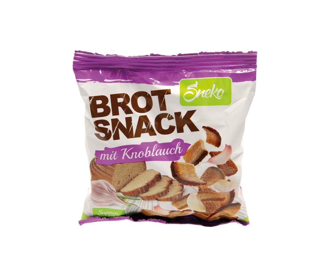 Sneko - Snack van geroosterd tarwebrood met knoflook, 50g