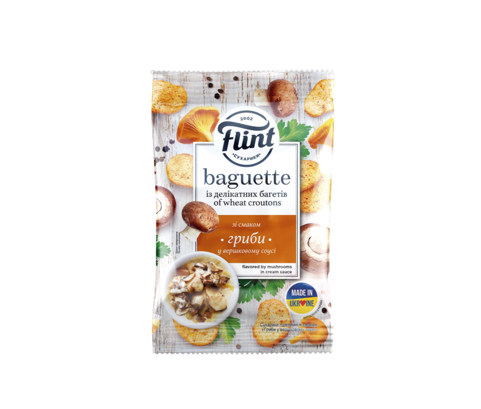 Flint - Tarwebrood snack met champignons smaak, 60g