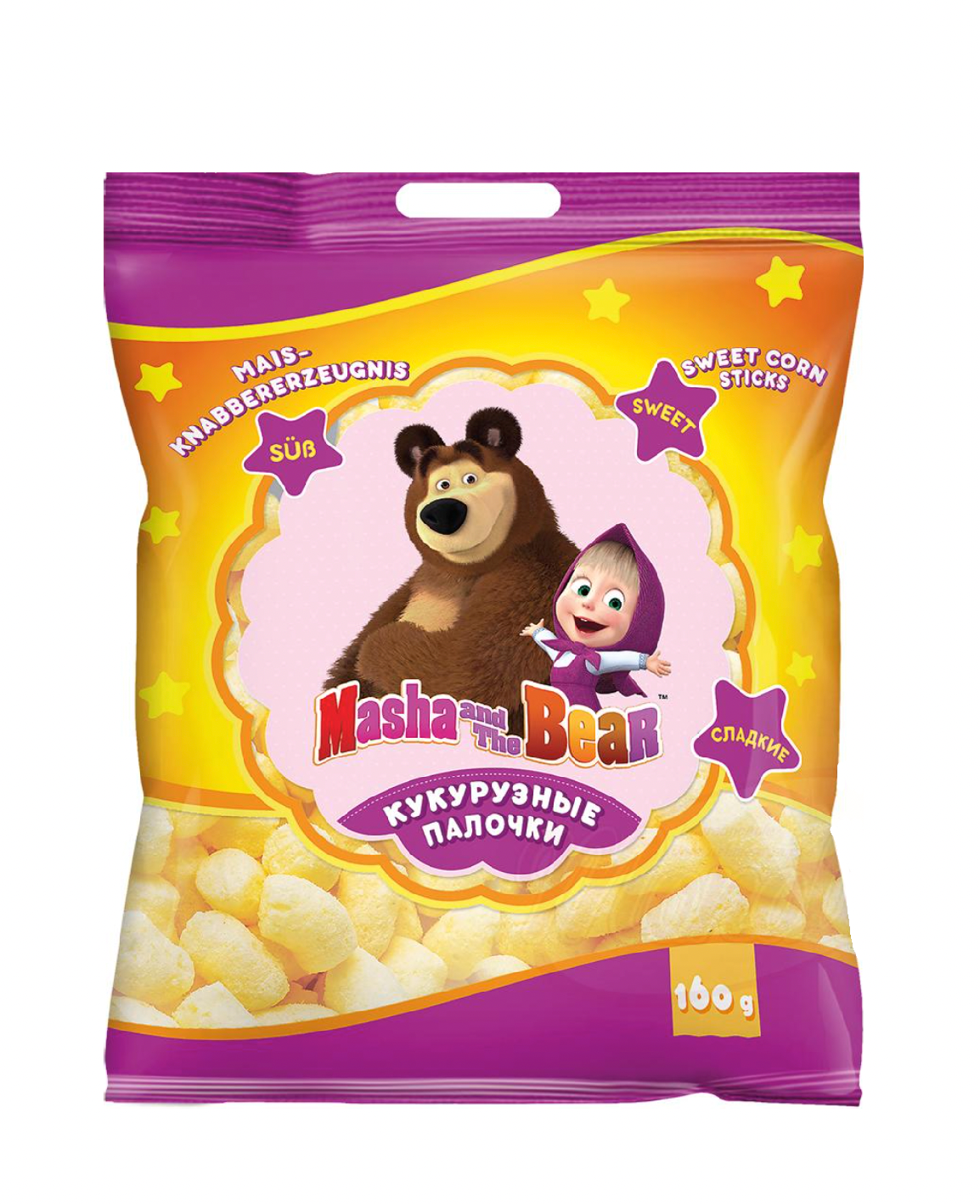 MASHA AND THE BEAR - Suikermaïssticks 160g.