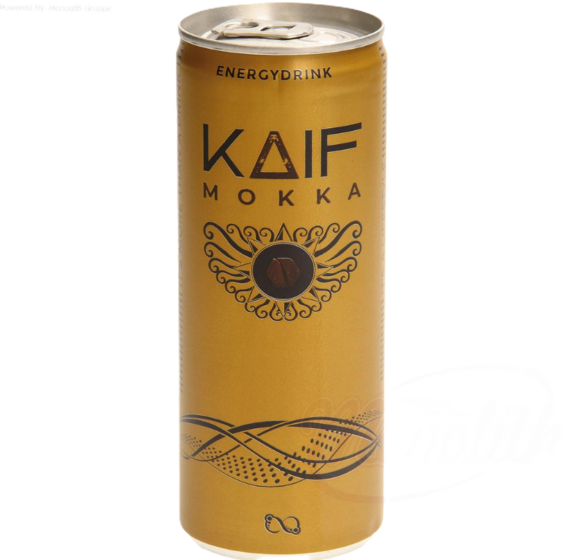 Energie drank "Kaif Mokka" met mokka-smaak 250ml.