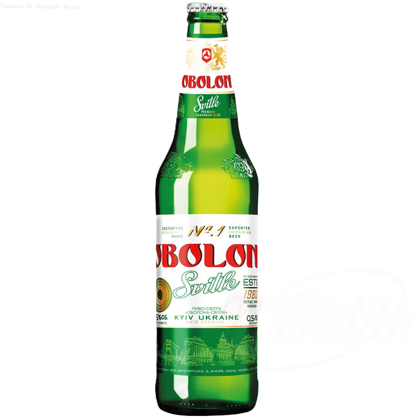 Bier "Obolon" licht 4,5% alc. 500ml.