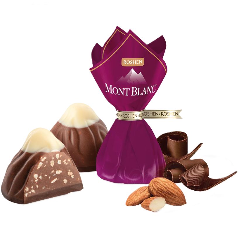 MONBLAN - Praliné snoepjes "Mont Blanc" met gemalen amandelen 100g.