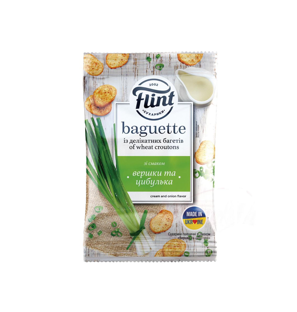 FLINT - Tarwecrackers met Room- en uiensmaak 60g.