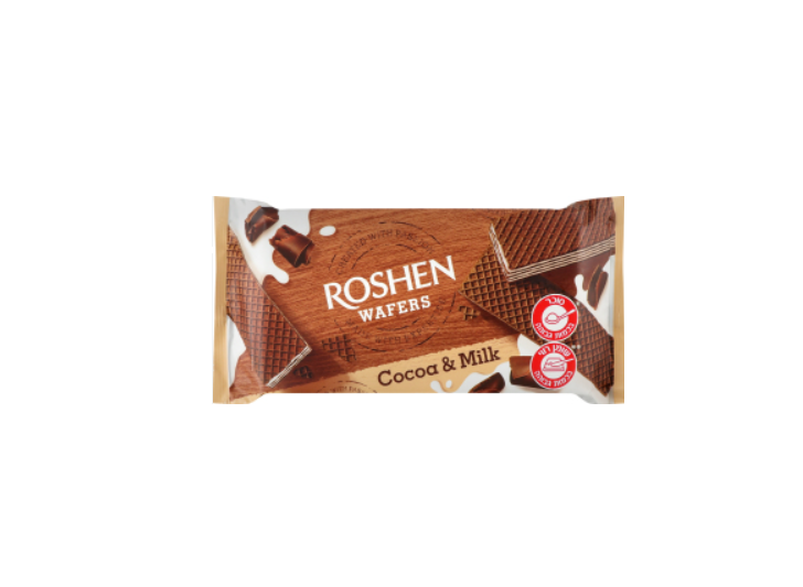 ROSHEN - Wafels cacao en melk 216g.