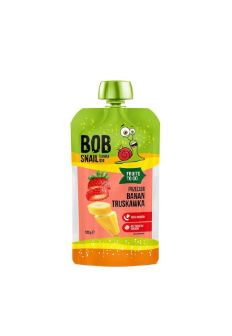 Bob Snail - Smoothie banaan-aardbei 120g.