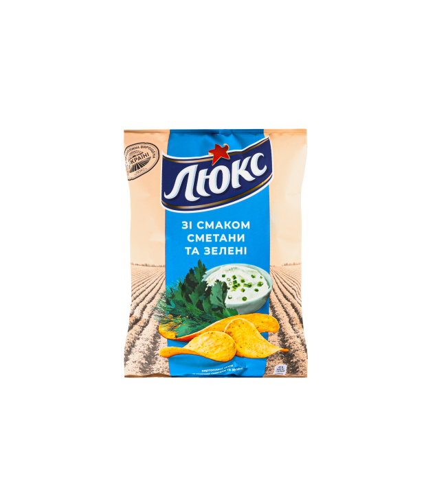 Chips met de smaak van zure room en kruiden 125g.