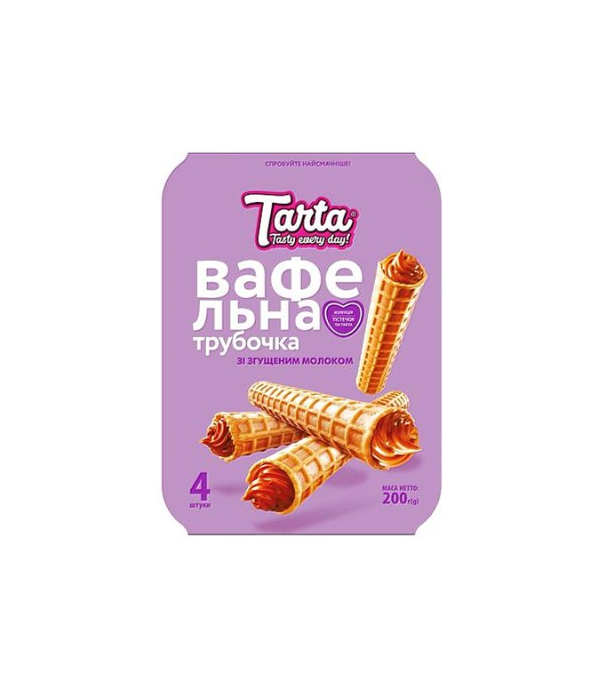 Taart “Wafel tube” met gecondenseerde melk (diepvries).