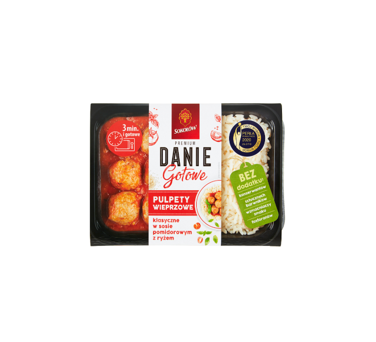 Premium Danie Gotowe - Klassieke varkensgehaktballen in tomatensaus met rijst.