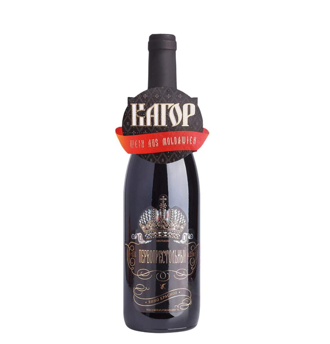 Rode wijn "Cahors de Eerste Troon" halfzoet, 12,5% alc. 750ml.
